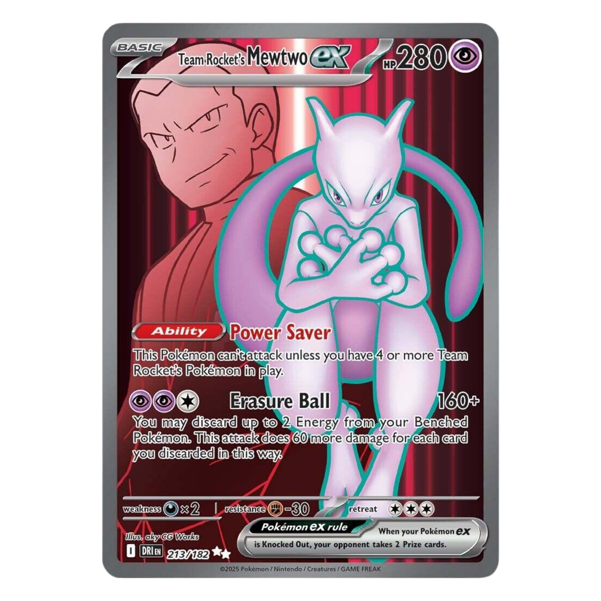 Team Rocket's Mewtwo ex (DRI 213)
